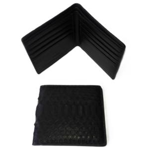 Carteiras de Luxo para Homens em Couro de Cobra Preto Verdadeiro, Carteira Bifold em Couro de <span class=keywords><strong>Python</strong></span> com Bloqueio RFID - Product Image 6