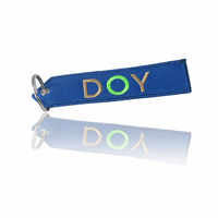 Fabricant en Chine personnalisé votre propre nom logo 3D porte-clés brodés en coton pour cadeau promotionnel
