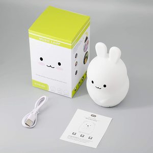 Đáng Yêu Thỏ Động Vật Ánh Sáng Ban Đêm Cảm Ứng Mềm Mại Silicone Loa Âm Nhạc Máy Nghe Nhạc Dễ Thương Cạnh Giường Ngủ Tiếng Ồn Trắng Máy Đèn Cho Trẻ Em - Product Image 6