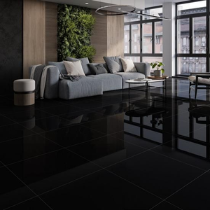 Nuevo diseño más barato Carreaux De <span class=keywords><strong>Sol</strong></span> 60x60 Couleur Noir <span class=keywords><strong>Super</strong></span> Black Pulido Baldosas De Porcelana 600x600 - Product Image 4