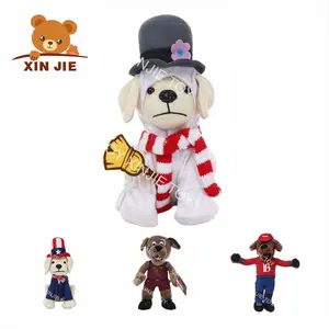 Плюшевый милый щенок с шарфом на заказ, аниме мягкая игрушка с животными, лучшие продажи, плюшевая игрушка для детей на заказ
