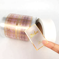 Étiquette autocollante en vinyle transparente personnalisée en PVC avec logo, imperméable, pour bouteille de parfum avec boîte