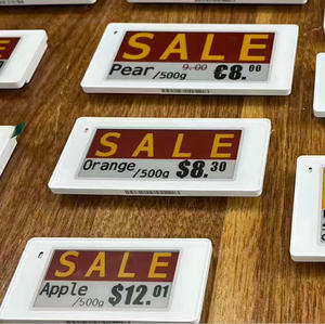 สินค้าขายดี ป้ายราคาอิเล็กทรอนิกส์แบบดิจิตอล E Ink สำหรับร้านไวน์ ซูเปอร์มาร์เก็ต ความถี่ 2.4 GHz ชุดสาธิตป้ายชั้นวางสินค้าอิเล็กทรอนิกส์ ระบบแสดงผล ESL - Product Image 1