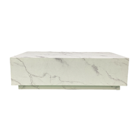 Haute qualité Design contemporain 3D autocollant MDF Table basse Vintage Table d'appoint pour salon prix de gros meubles de maison