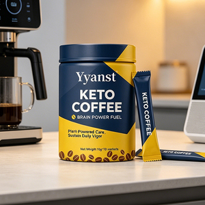 Café Instantáneo Keto Plant Powered Care Sustain Daily Vigor Brain Power Fuel para la Mañana, Estudio, Trabajo y Viajes 10g*10 - Product Image 3