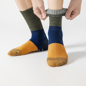 Unisex Mid Calf Hiking Socks Terry Cushioned Moisture Wicking Shock Absorption <strong>Silicone</strong> Anti Slip Professional Trekking Socks - Product Image 2