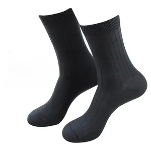 De alta del muslo de algodón logotipo personalizado Zhuji negro adultos a granel vestido largo botas calcetines de los hombres
