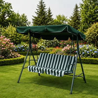Fauteuil Suspendu de Luxe Personnalisable pour 3 Personnes, Pliant et Amovible avec Auvent, pour Jardin et Cour, Chaise Balançoire Relaxante