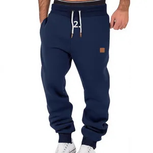 <span class=keywords><strong>Pantaloni</strong></span> Sportivi Casual da <span class=keywords><strong>Uomo</strong></span> <span class=keywords><strong>in</strong></span> Poliestere Felpato, Tinta Unita, Trendy, Primavera Autunno, Stile Europeo Transfrontaliero - Product Image 5