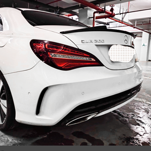 Per <span class=keywords><strong>Mercedes</strong></span> <span class=keywords><strong>Benz</strong></span> W117 <span class=keywords><strong>CLA</strong></span> 180 200 250 45 M4 Spoiler per auto in stile ABS di fabbrica nero carbonio Spoiler per bagagliaio posteriore - Product Image 5