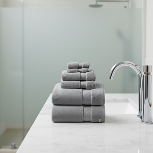 Set di 6 Asciugamani da Bagno in Cotone, Asciugatura Rapida, Tinta Unita, per Uso Domestico, Misura Adulto - Product Image 2
