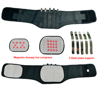 Ceinture de Soutien Lombaire Réglable en Acier, Respirante, à Compression, avec Bandes Métalliques Flexibles pour Soulager la Douleur Dorsale