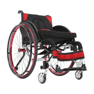 Sedia a Rotelle Manuale Ultra Leggera e Portatile per Disabili, Pieghevole in Acciaio, Capacità 120KG, Certificata <span class=keywords><strong>CE</strong></span> - Product Image 3