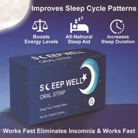 Bandes orales de mélatonine à marque privée, dissolution rapide, 0,8 g, végétaliennes, film mince pour un sommeil profond, supplément naturel pour la nuit