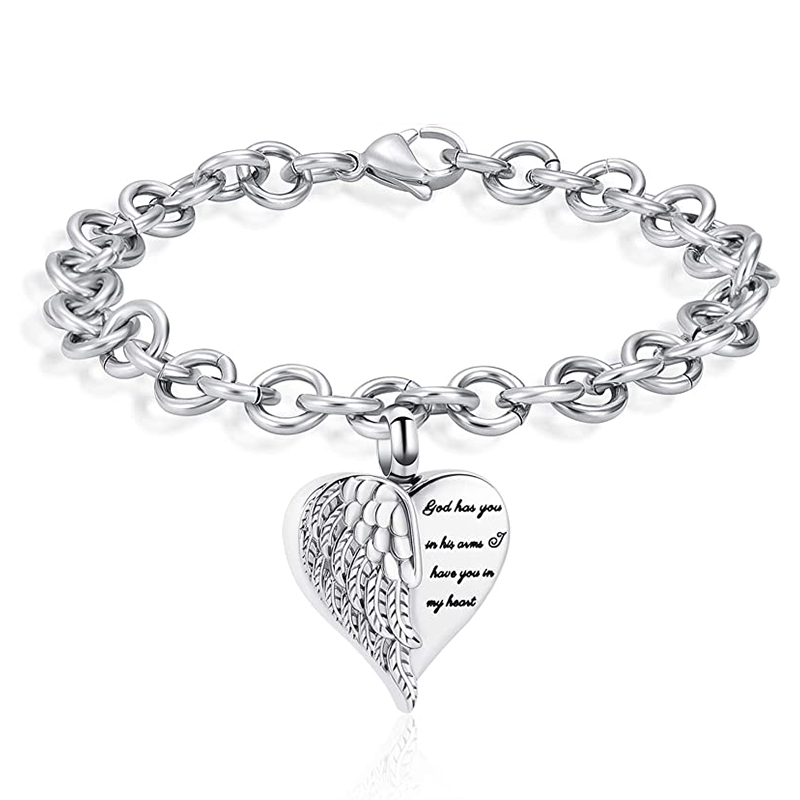 Bracciale regolabile con urna a forma di farfalla - Gioiello commemorativo con ceneri - Inciso personalizzato - Italia