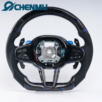 Volant de voiture en fibre de carbone Forge pour BMW G30 G31 G38 G20 G11 G12 G01 G08 G02 G05 G18 G21 G28 G22 G23 G26 X3 X4 X5 avec LED