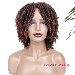 Perruques synthétiques courtes Style Dreadlocks, perruques tressées africaines pour femmes, perruques sans dentelle, vente en gros, LW-96QT - Product Image 4