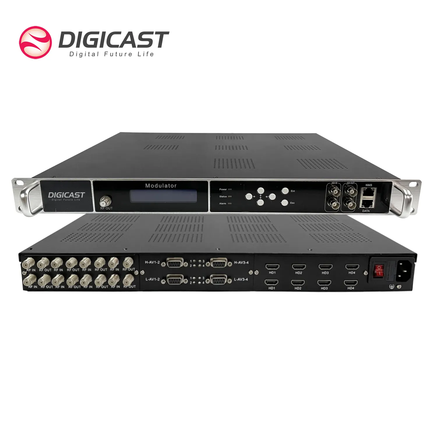 Digital Tuner for TV Broadcasting RF Modulator HD MI Tuner DVBSS2 DVB T Transmodulator
