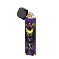 Briquet Électrique USB Rechargeable en Aluminium Fin et Moderne, Sans Flamme, à Batterie au Lithium, Coupe-Vent, à Arc Plasma, Jetable