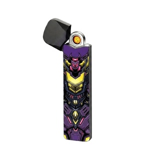 Slim Flameless Creative Metal Electric USB Rechargeable Cigarette <b>Lighter</b> <b>Windproof</b> Plasma Arc with Custom Logo for Gifts - Product Image 1
