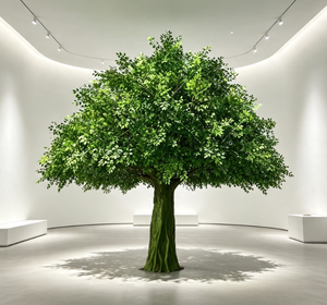 Grand arbre artificiel écologique Ficus Benjamina et Mangue pour intérieur et extérieur, idéal pour hall d'hôtel, verdure bionique - Product Image 4