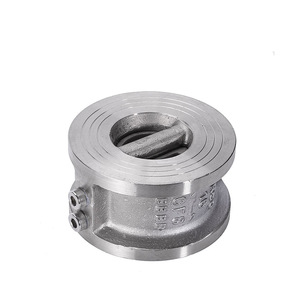 H76W-16P/C วาล์วกันกลับแบบปีกผีเสื้อ เหล็กกล้าคาร์บอนชนิดเวเฟอร์ DN40-300 สำหรับน้ำอุณหภูมิปกติ - Product Image 1