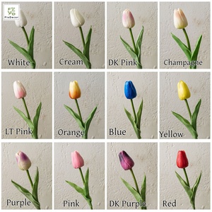 Fiori Artificiali di Tulipano Mini in PU, Effetto Realistico, per Decorazioni Casa, Matrimoni, Feste, Centrotavola - Product Image 4