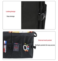 Organisateur de coffre de voiture pliable grande capacité avec sac isotherme en tissu Oxford 600D pour voiture, SUV, camion