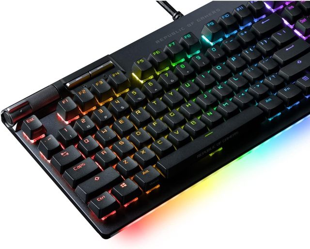 ROG Strix Flare II RGB Gaming Keyboard 100% Customizable LED Display Mechanical Operation Hot-swappable ROG NX Brown