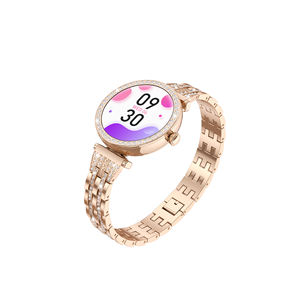 DF LC602C Nouvelle conception LC602C Montre connectée de luxe pour femme avec écran AMOLED, appel Bluetooth, étanchéité IP68, en acier et diamants, pour femmes - Product Image 5
