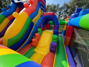 Parc gonflable commercial de saut de thème de <span class=keywords><strong>bloc</strong></span> de construction avec des glissières, <span class=keywords><strong>mur</strong></span> <span class=keywords><strong>d</strong></span>'<span class=keywords><strong>escalade</strong></span> - Product Image 4