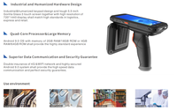 Nouvelle version BX6100 Lecteur RFID portable UHF 30m Longue portée Android 10 Lecteur RFID portable pour la gestion d'entrepôt