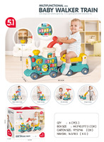 Jouet multifonction 5 en 1 pour bébé : trotteur, poussette, jouet musical, train électrique, trotteur pour bébé