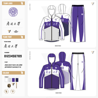 BASKETMAN Ensemble de survêtement professionnel personnalisé avec cardigan zippé intégral à capuche et pantalon de survêtement plat, essentiels de sport ODM OEM pour l'hiver