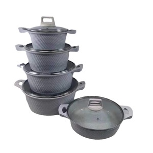 Juego de 10 Ollas Antiadherentes de Mármol, Juego de Ollas de Aluminio para Arroz y Sopa, Ollas Fundidas a Presión al por Mayor - Product Image 2