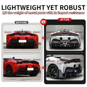 สปอยเลอร์หลังคาร์บอนไฟเบอร์แห้งสไตล์ MSY รุ่นขายดีที่สุดสำหรับ Ferrari SF90 - Product Image 2