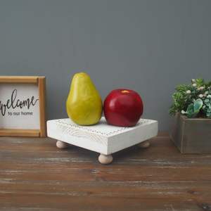 PARISLOFT Wood <b>Corner</b> <b>Shelf</b>, <b>Rustic</b> Display Riser, Sector Counter Decor, Wood Pedestal Stand for Kitchen, Bathroom, Living Room - Product Image 6