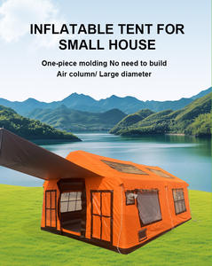 Tente de camping gonflable 4 personnes PVC Oxford imperméable pour pique-nique familial, installation rapide en 5 minutes, légère, deux chambres - Product Image 4