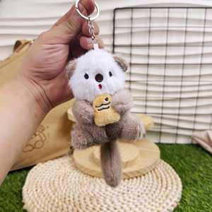 Cute Sea Otter Plush Carabiner <b>Keychain</b>-Soft Cotton Toy Doll with Fish Design Light <b>Keychain</b> for Bags - Product Image 4