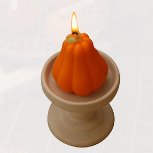 Bougie d'Halloween faite à la main de bonne qualité Bougies de citrouille avec étiquette personnalisée - Product Image 5