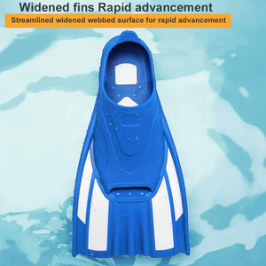 Palmes de natation en silicone pleine longueur à lame courte, confortables pour l'entraînement de natation en piscine - Product Image 3