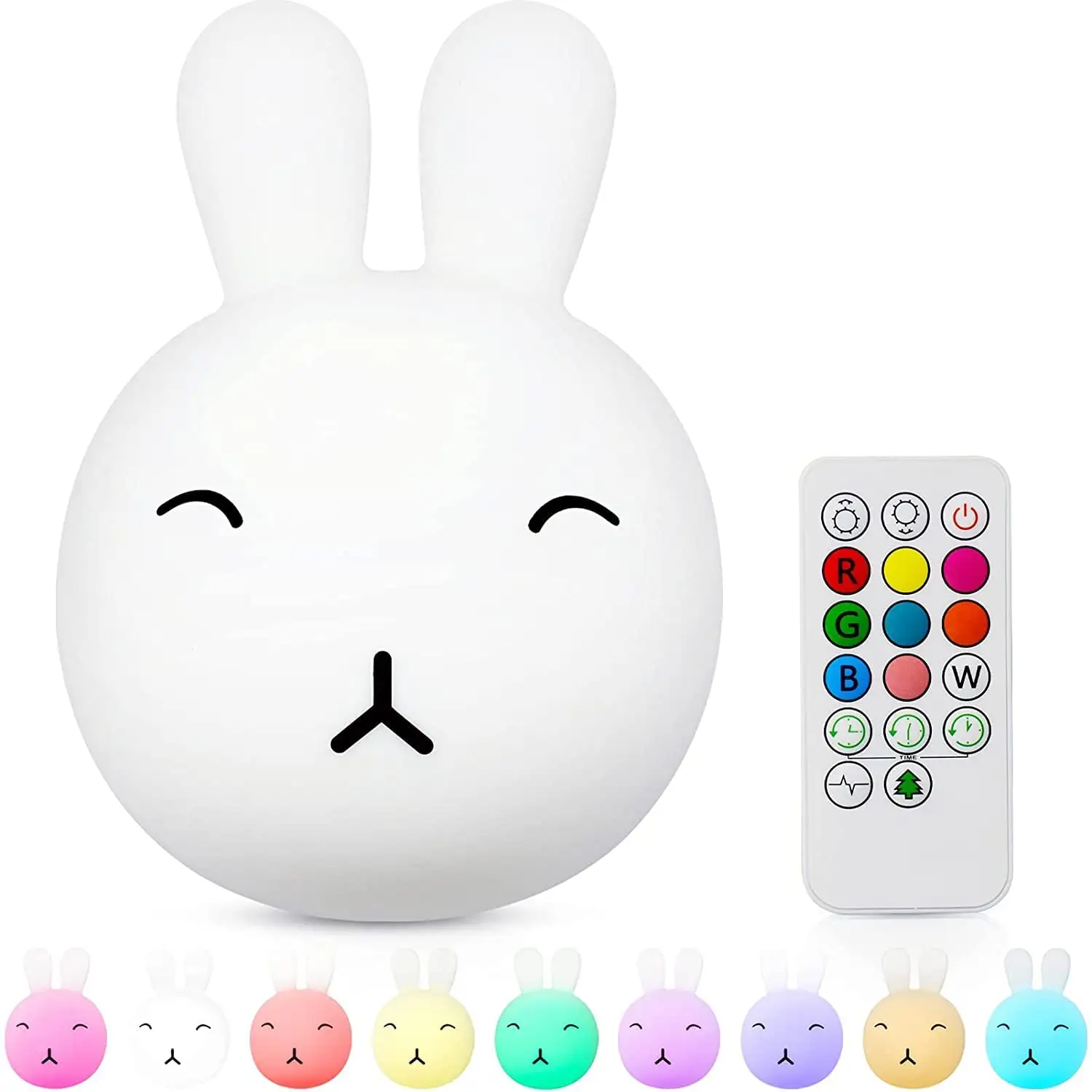 Lampe de nuit murale à led pour enfants, en forme d'animal, de lapin, de chevet moderne, avec chargeur Usb, lampe de lecture Led