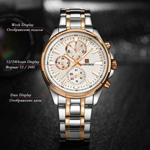 NAVIFORCE 9089 Montre Classique Ornée Haut de Gamme Nouveau Design Vente en Gros Direct Usine en Stock Montres à Quartz pour Hommes Bracelet en Acier - Product Image 6