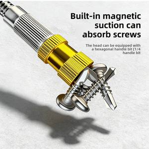 Outil d'extension de perceuse pratique, tige flexible magnétique à dégagement rapide en métal pour espaces restreints et projets sans angles morts - Product Image 3
