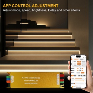 Controlador 3 en 1 con Sensor de Movimiento PIR para Iluminación LED de Escaleras de 24V, Kit de Control Remoto para Atenuador de Luz de Escaleras DMX - Product Image 3