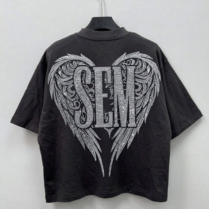 Camisetas Personalizadas con Pedrería, Estilo Hip-Hop Urbano, Camisetas Holgadas de Algodón, Camisetas con Gráficos Personalizados - Product Image 3