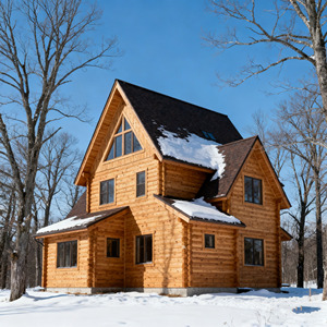 Casa de Madera Estilo Europeo, Chalet para Vivir en Familia y Vacaciones - Product Image 1