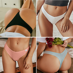 <span class=keywords><strong>Perizoma</strong></span> a G-string per Donne, Mutandine in <span class=keywords><strong>Cotone</strong></span> Elasticizzato, Tanga a Vita Bassa, Intimo Sexy Taglia M-XL - Product Image 2