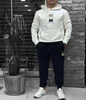 Ensemble de survêtement sportif unisexe pour adultes, tendance, hiver, uni, perlé, teint en pièce, streetwear décontracté, léger et respirant en polaire