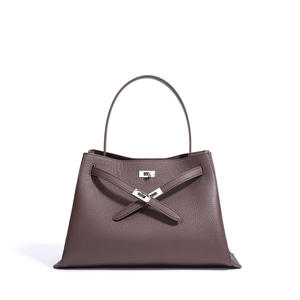 Bolsos de Mano Unisex de Cuero Genuino de Lujo con Logotipo Personalizado, Diseño Moderno, Bolsos de Hombro Casuales con Cremallera de Alta Calidad - Product Image 2